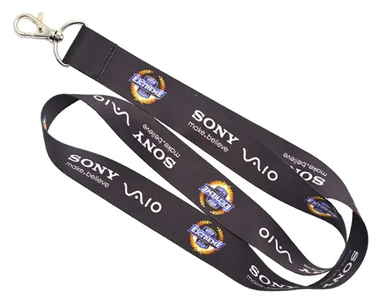 Eco RPET lanyard printed with company logo